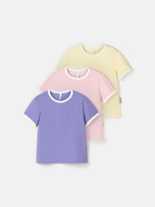 комплект футболок "милка/роза/нарцисс" 3 шт от бренда bungly вид слева