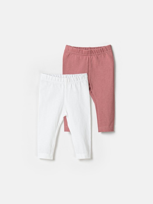 комплект лосин "пепельная роза/молоко" 2 шт 0+ фотография
