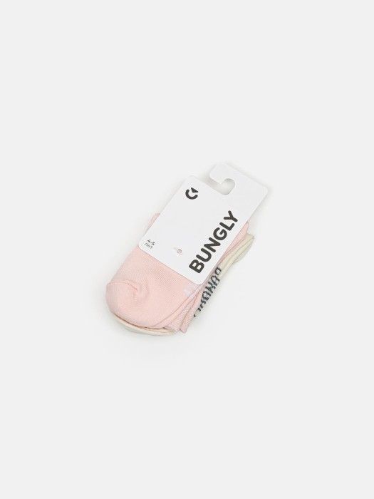 комплект носков с перфорацией "персик/молоко" 2 шт от бренда bungly вид слева
