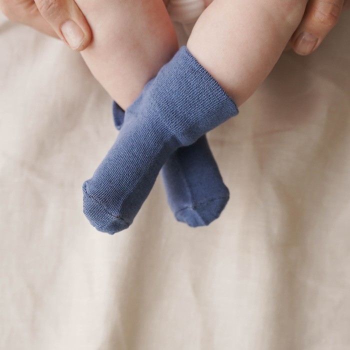 комплект носочков "гроза/деним/пепел" 0+ от бренда bungly вид слева
