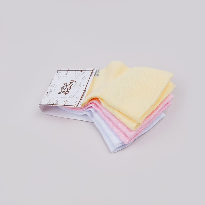 комплект носочков "нарцисс/роза/молоко" 0+ из россии вид сбоку