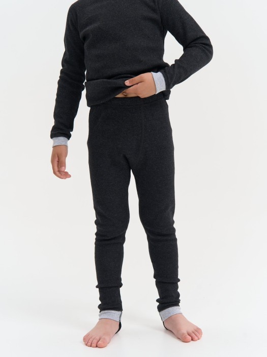 комплект термо "черный меланж" для мальчика активного стиля с лицевой стороны