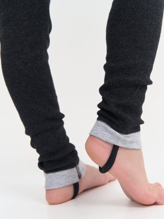 комплект термо "черный меланж" для мальчика от 1 до 3 лет с изнаночной стороны