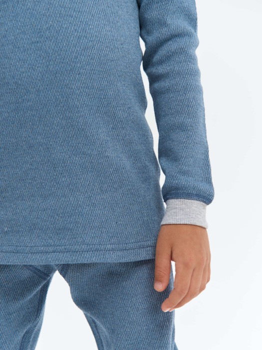 комплект термо "деним" с гульфиком для детского возраста с изнаночной стороны