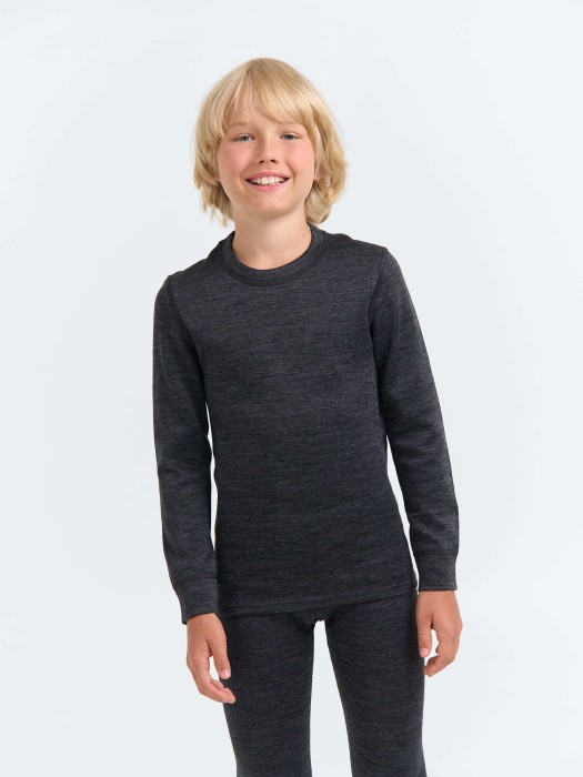 комплект термо "графит меланж" с шерстью для мальчиков 7+ активного стиля с лицевой стороны