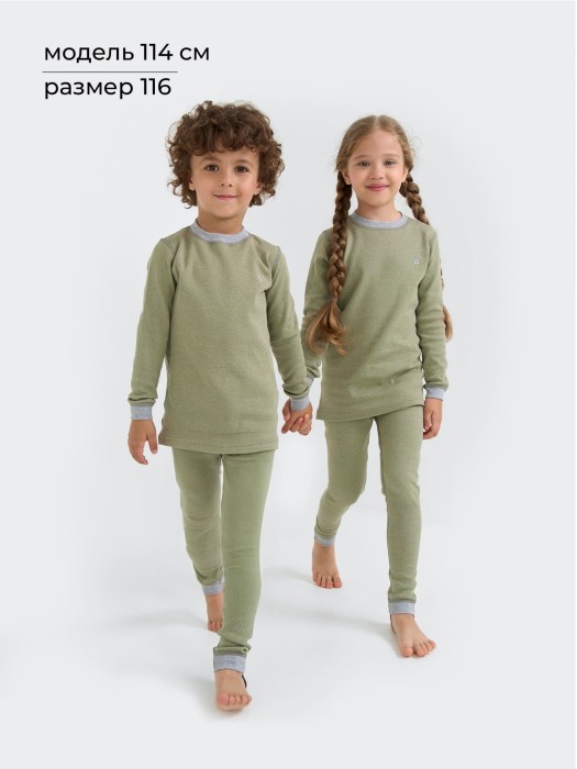 комплект термо "олива" от бренда bungly вид слева