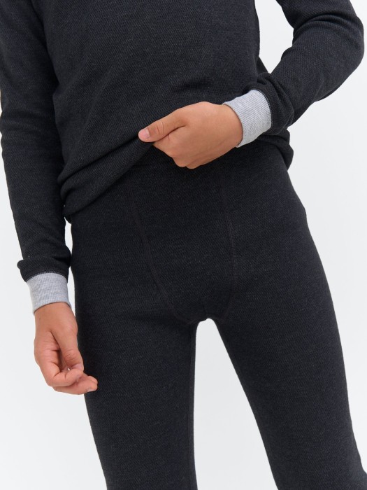 комплект термобелья "черный меланж" для мальчиков 7+ из проверенных материалов спереди