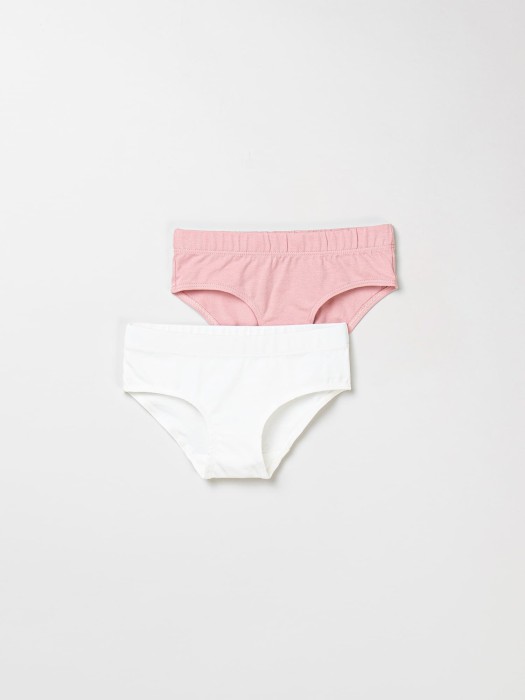 комплект трусов для девочек "роза/молоко" 2шт фотография