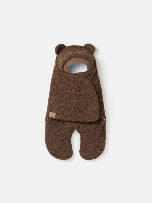 конверт-звездочка меховой "шоколад" 0+ от бренда bungly вид слева