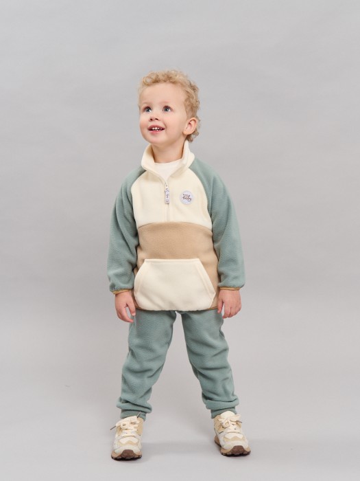 костюм флисовый колор блок "полынь" 0+ фотография
