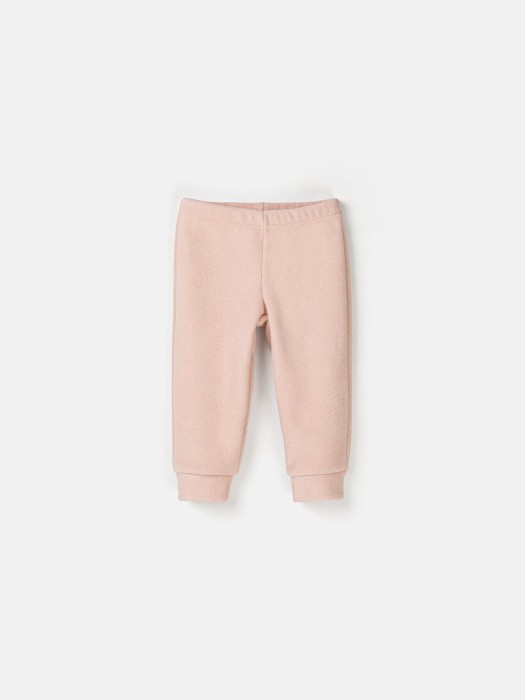 костюм флисовый колор блок "пудра" 0+ активного стиля с лицевой стороны