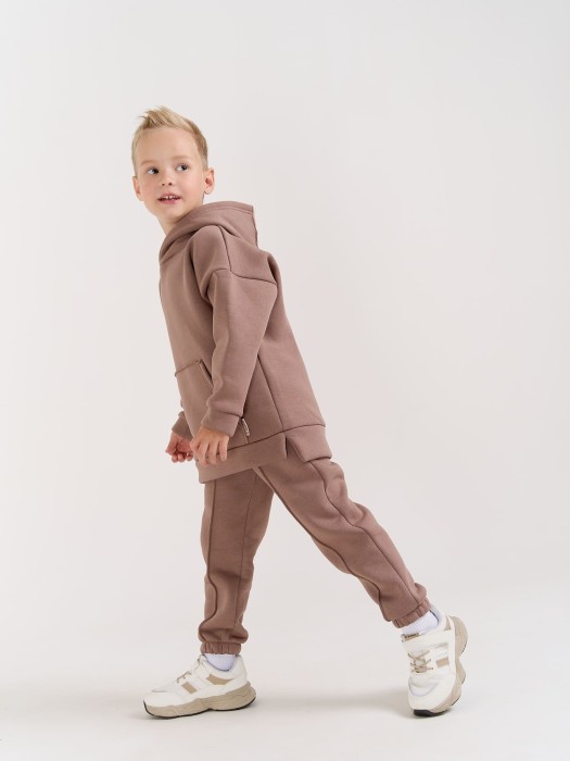 костюм "кокос" утепленный повседневного стиля с лицевой стороны