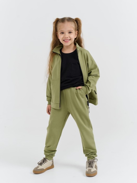 костюм облегченный с олимпийкой "олива" по цене 3999 руб вид справа