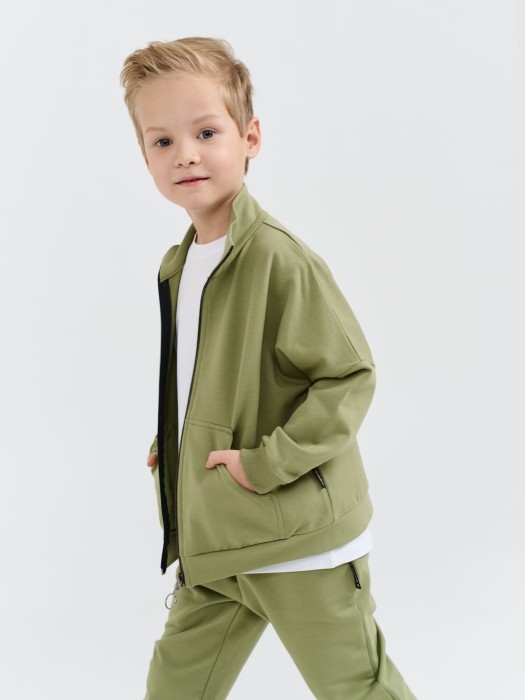 костюм облегченный с олимпийкой "олива" из россии вид сбоку
