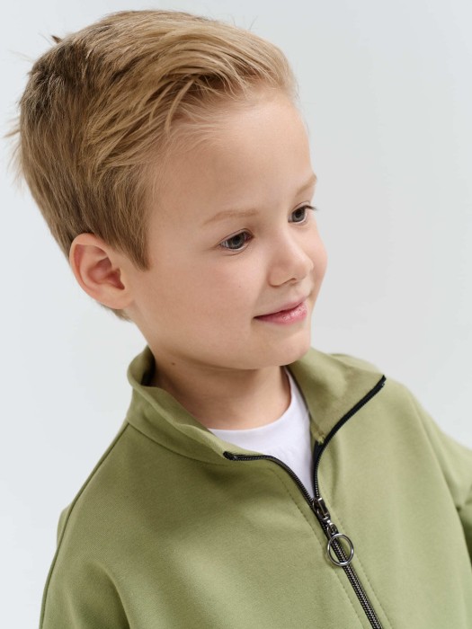 костюм облегченный с олимпийкой "олива" из проверенных материалов спереди