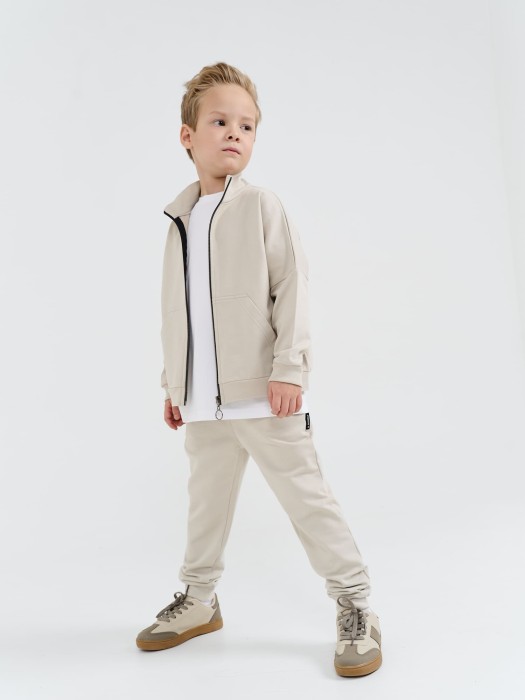 костюм облегченный с олимпийкой "туман" от бренда bungly вид слева