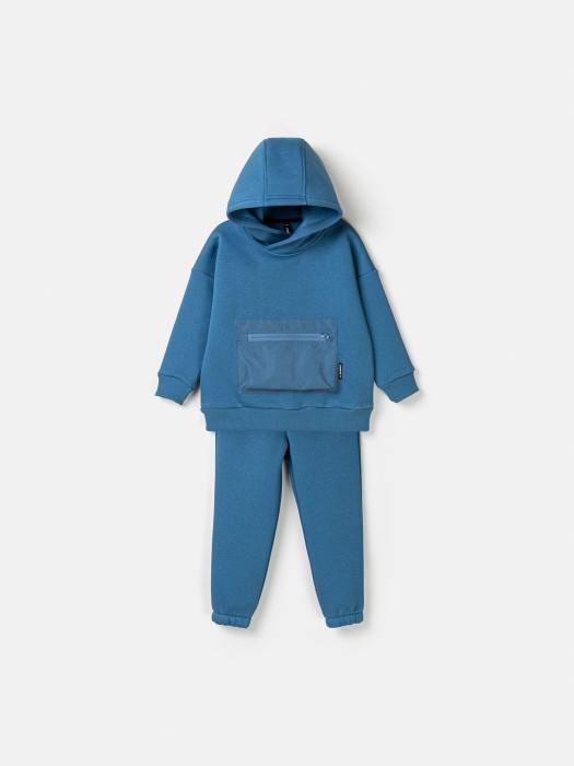 костюм с худи "деним" утепленный фотография