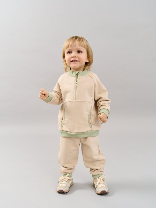 костюм с олимпийкой "парфе" облегченный 0+ от 1 до 3 лет с изнаночной стороны