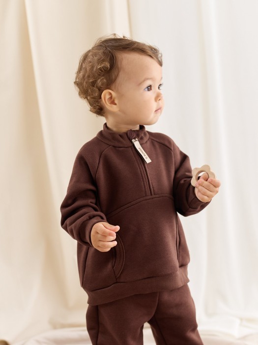 костюм "шоколад" утепленный без начеса 0+ из россии вид сбоку