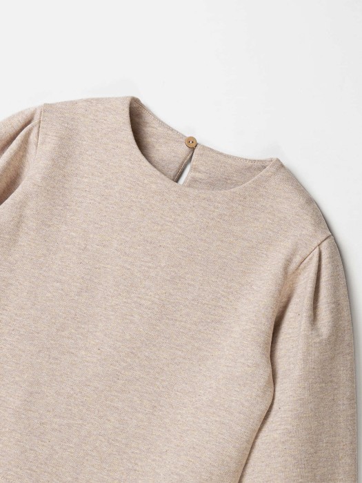 костюм со свитшотом из 100% хлопка "бежевый меланж" облегченный по цене 2799 руб вид справа