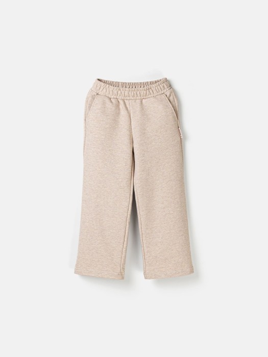 костюм со свитшотом из 100% хлопка "бежевый меланж" облегченный из хлопка спереди