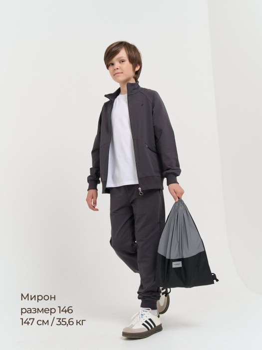 костюм спортивный "темно-серый" 7+ от бренда bungly вид слева