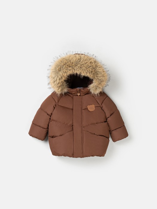 костюм зимний на пуху "кофе" 0+ по цене 7699 руб вид справа