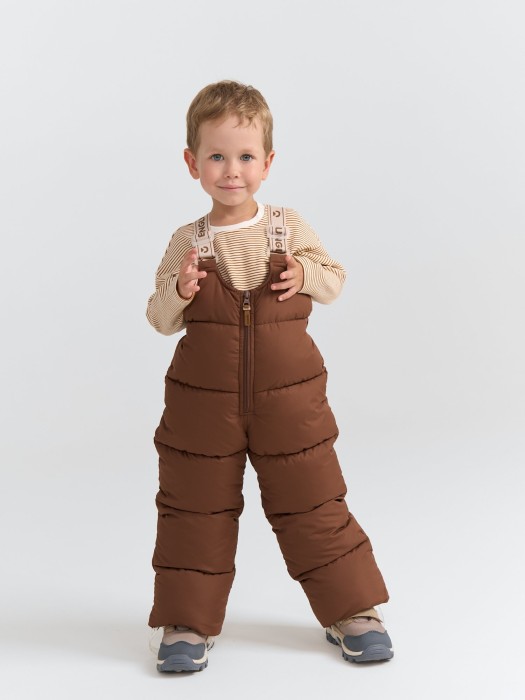 костюм зимний на пуху "кофе" 0+ из проверенных материалов спереди