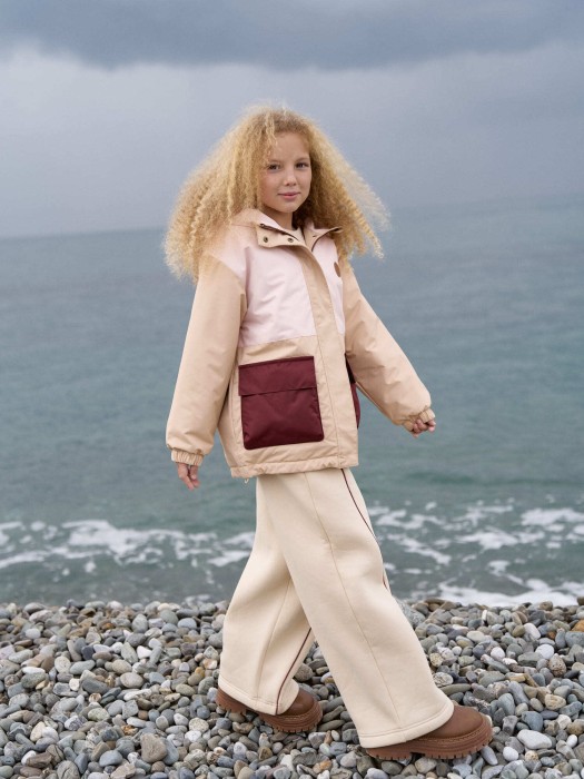 куртка демисезонная "беж" 7+ из россии вид сбоку