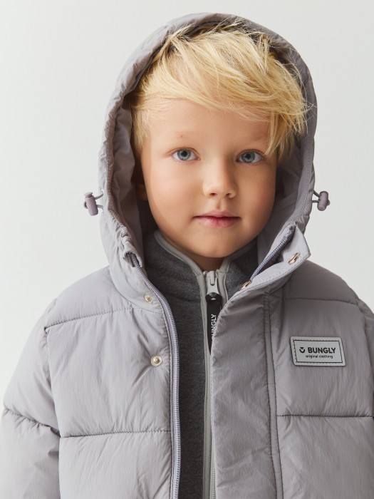 куртка демисезонная дутая "пепел" из проверенных материалов спереди