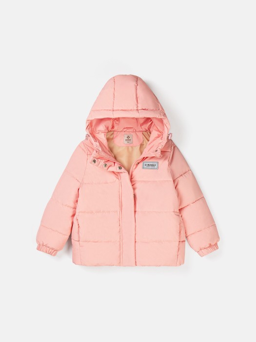 куртка демисезонная дутая "персик" от бренда bungly вид слева