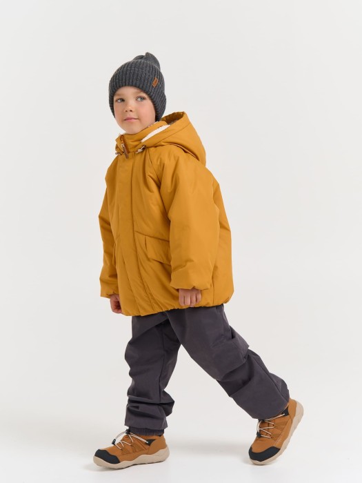 куртка демисезонная "горчица" из россии вид сбоку