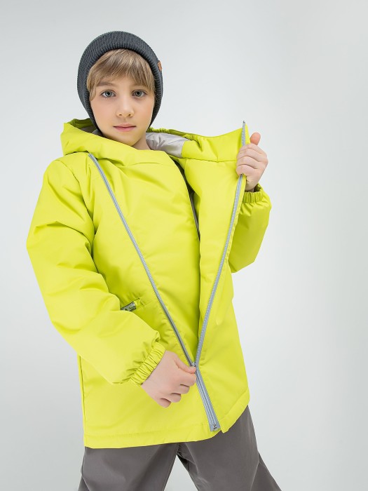 куртка демисезонная "лайм" от 1 до 3 лет с изнаночной стороны