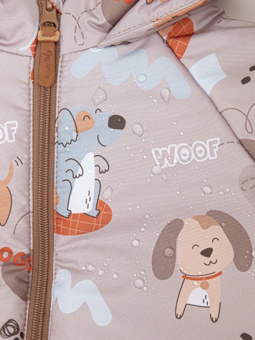 куртка демисезонная "мой щенок/беж" 0+ по цене 3919 руб вид справа