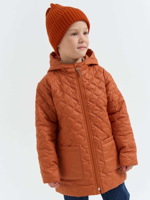 куртка демисезонная стеганая "карамель" по цене 3429 руб вид справа