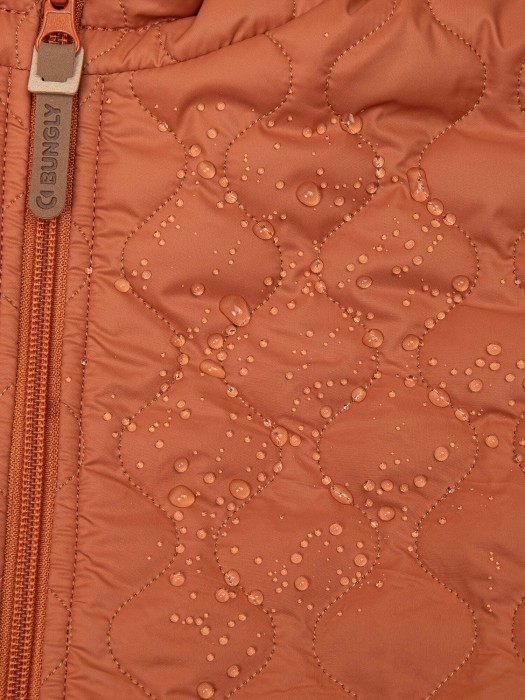 куртка демисезонная стеганая "карамель" из россии вид сбоку