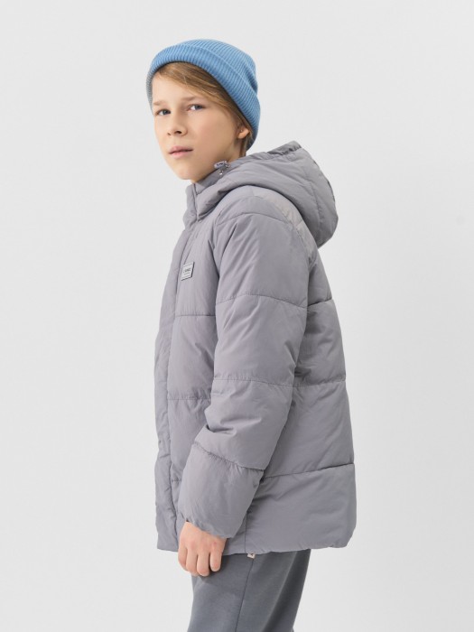 куртка демисезонная стеганая "пепел" 7+ из проверенных материалов спереди