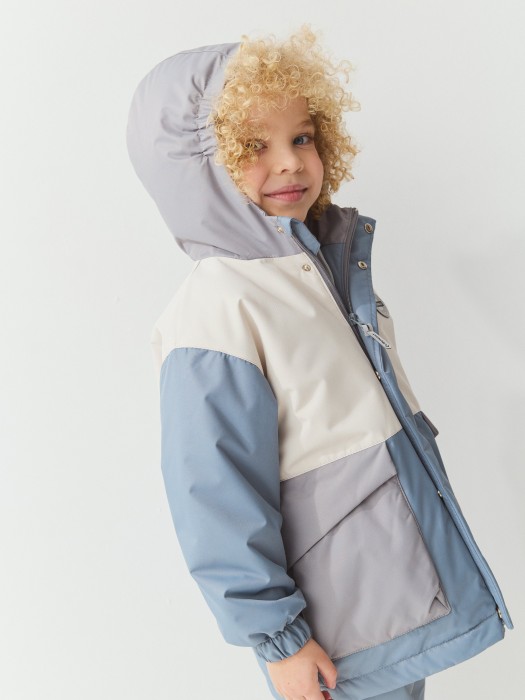 куртка демисезонная "темная полынь" из проверенных материалов спереди