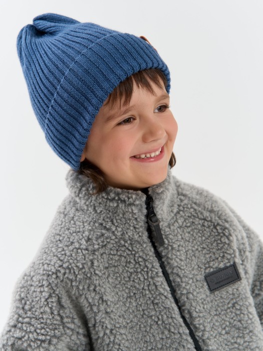 куртка меховая "серый меланж" из меха спереди