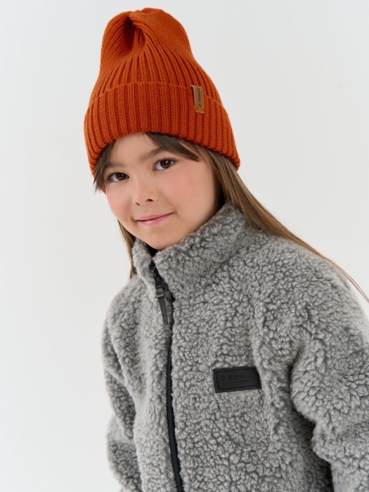 куртка меховая "серый меланж" активного стиля с лицевой стороны