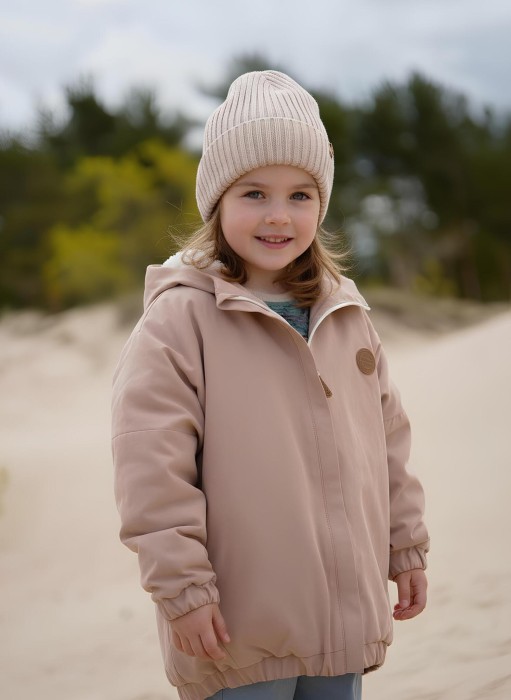 куртка оверсайз на меху "латте" фотография