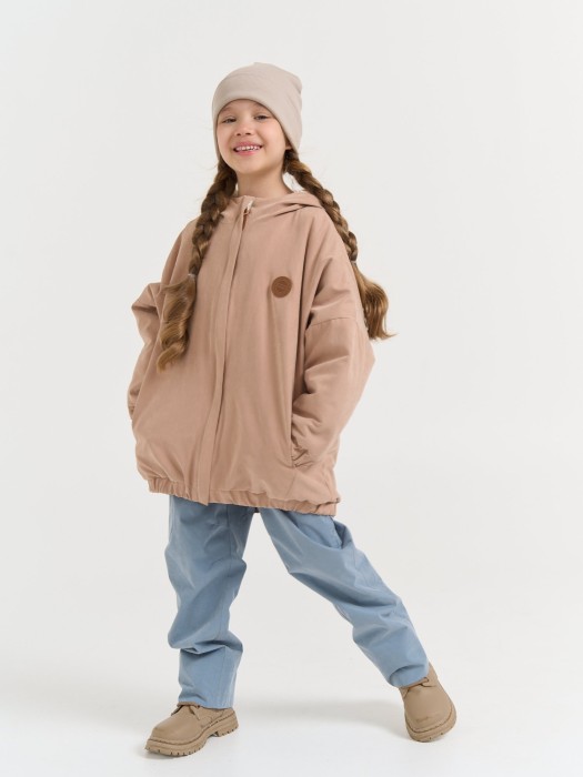 куртка оверсайз на меху "латте" по цене 3779 руб вид справа