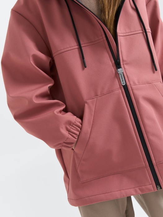 куртка softshell демисезонная "пепельная роза" 7+ от бренда bungly вид слева