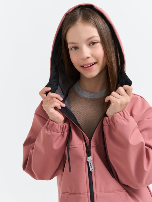 куртка softshell демисезонная "пепельная роза" 7+ по цене 3989 руб вид справа