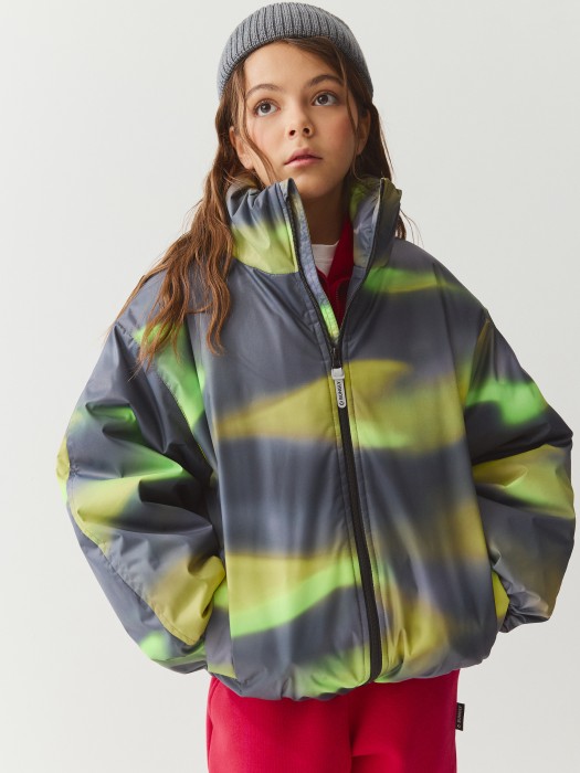 куртка укороченная "северное сияние" 7+ универсального стиля с лицевой стороны