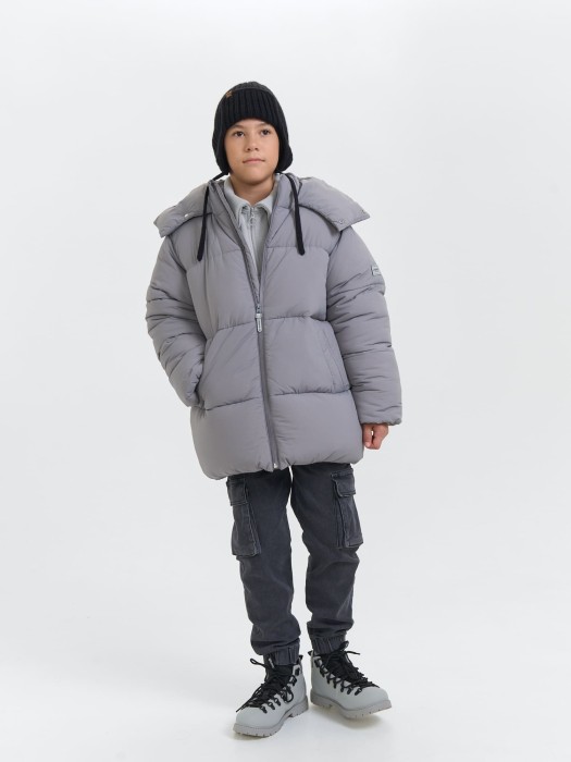 куртка зимняя дутая "графит" 7+ фотография