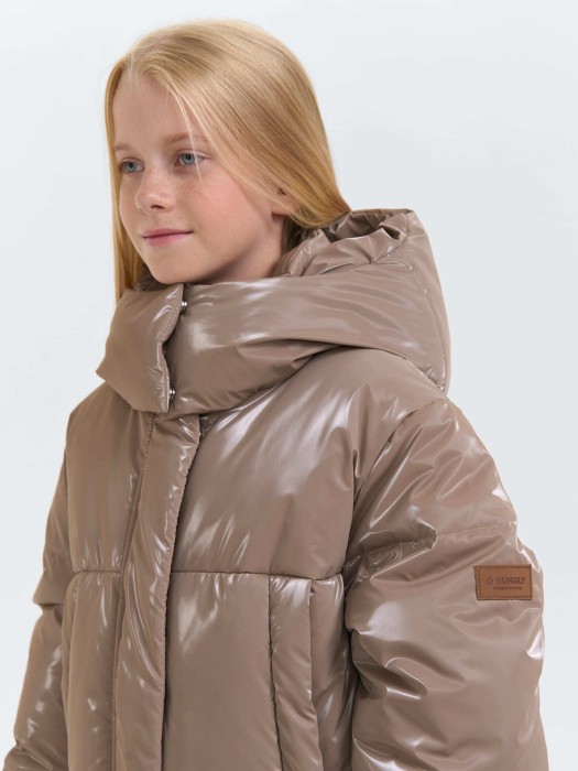 куртка зимняя дутая "кокос" удлиненная 7+ из россии вид сбоку