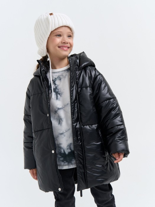 куртка зимняя дутая "оникс" из проверенных материалов спереди