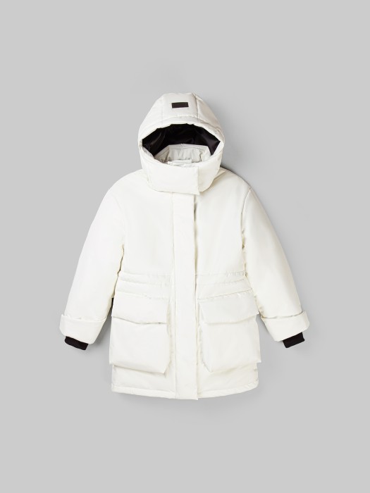 куртка зимняя "тофу" 7+ от бренда bungly вид слева