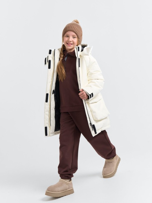 куртка зимняя "тофу" 7+ от 8 до 12 лет с изнаночной стороны